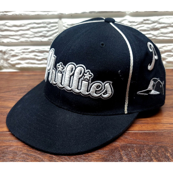 American Needle Phillies Cooperstown Fitted Cap Mens 7 5/8 Black Liberty Bell - Picture 1 of 10